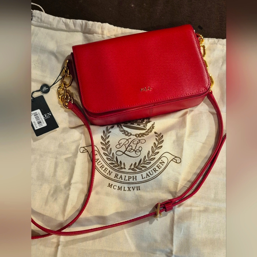 Ralph Lauren Newbury Carmen Red Crossbody Bag